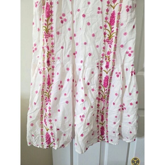 Islapayal pink floral tassel midi dress M - Picture 5 of 10